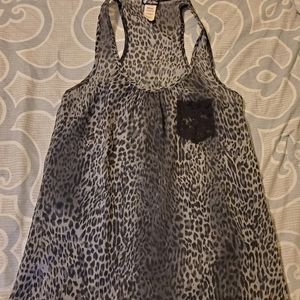 Grey Leopard Top